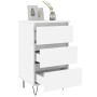 Bedside tables 2 units engineered wood white 40x35x69 cm by vidaXL, Nightstands - Ref: Foro24-826925, Price: 104,73 €, Discou...