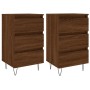 Nightstands 2 pcs oak brown engineered wood 40x35x69 cm by vidaXL, Nightstands - Ref: Foro24-826939, Price: 94,11 €, Discount: %