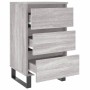 Mesita de noche 2 uds madera ingeniería gris Sonoma 40x35x69 cm de vidaXL, Mesitas de noche - Ref: Foro24-826953, Precio: 114...