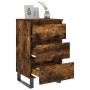 Smoked oak engineered wood bedside table 40x35x69 cm by vidaXL, Nightstands - Ref: Foro24-826950, Price: 57,99 €, Discount: %