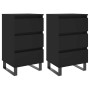 Nightstands 2 pcs engineered wood black 40x35x69 cm by vidaXL, Nightstands - Ref: Foro24-826943, Price: 109,11 €, Discount: %