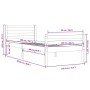 Estructura de cama madera maciza marrón miel 100x200 cm de vidaXL, Camas y somieres - Ref: Foro24-814812, Precio: 101,60 €, D...