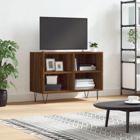 Mueble de TV madera de ingeniería marrón roble 69,5x30x50 cm de vidaXL, Muebles TV - Ref: Foro24-826971, Precio: 33,99 €, Des...