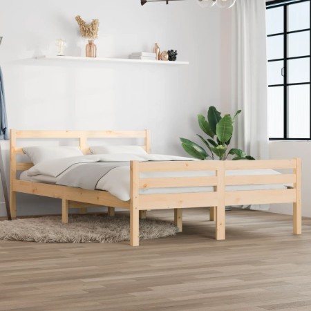 Estructura de cama madera maciza 120x200 cm de vidaXL, Camas y somieres - Ref: Foro24-814814, Precio: 93,99 €, Descuento: %