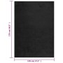 Black long pile rug 120x170 cm by vidaXL, Rugs - Ref: Foro24-342122, Price: 41,54 €, Discount: %