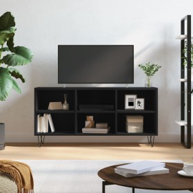 Black engineered wood TV cabinet 103.5x30x50 cm by vidaXL, TV Furniture - Ref: Foro24-826989, Price: 65,55 €, Discount: %