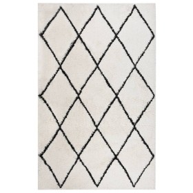 Alfombra de pelo largo negro y crema 200x290 cm de vidaXL, Alfombras - Ref: Foro24-342150, Precio: 103,99 €, Descuento: %