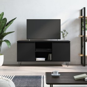 Black engineered wood TV cabinet 104x35x50 cm by vidaXL, TV Furniture - Ref: Foro24-827013, Price: 64,52 €, Discount: %