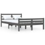 Estructura de cama madera maciza gris 120x200 cm de vidaXL, Camas y somieres - Ref: Foro24-814816, Precio: 128,96 €, Descuent...