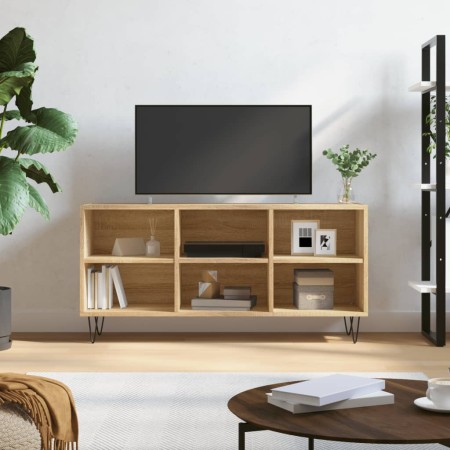 Mueble de TV madera de ingeniería roble Sonoma 103,5x30x50 cm de vidaXL, Muebles TV - Ref: Foro24-826991, Precio: 51,78 €, De...