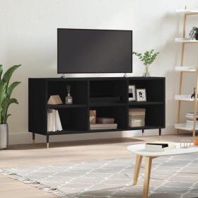 Black engineered wood TV cabinet 103.5x30x50 cm by vidaXL, TV Furniture - Ref: Foro24-826981, Price: 62,99 €, Discount: %