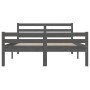 Estructura de cama madera maciza gris 120x200 cm de vidaXL, Camas y somieres - Ref: Foro24-814816, Precio: 128,96 €, Descuent...