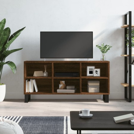 Mueble de TV madera de ingeniería marrón roble 103,5x30x50 cm de vidaXL, Muebles TV - Ref: Foro24-827003, Precio: 58,99 €, De...