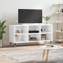 Glossy white engineered wood TV cabinet 103.5x30x50 cm by vidaXL, TV Furniture - Ref: Foro24-826982, Price: 42,96 €, Discount: %