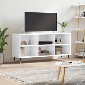 Mueble de TV madera de ingeniería blanco brillo 103,5x30x50 cm de vidaXL, Muebles TV - Ref: Foro24-826982, Precio: 42,99 €, D...