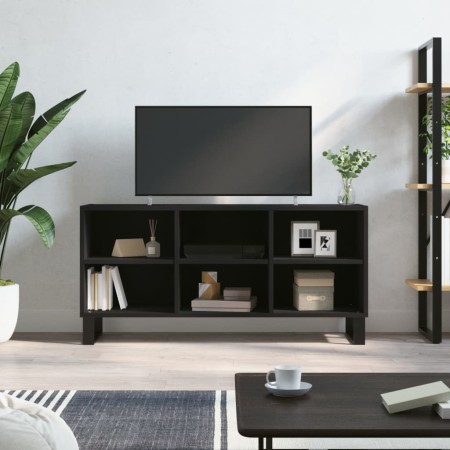 Black engineered wood TV cabinet 103.5x30x50 cm by vidaXL, TV Furniture - Ref: Foro24-826997, Price: 63,84 €, Discount: %