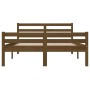 Estructura de cama madera maciza marrón miel 120x200 cm de vidaXL, Camas y somieres - Ref: Foro24-814817, Precio: 119,72 €, D...