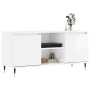 Glossy white engineered wood TV cabinet 104x35x50 cm by vidaXL, TV Furniture - Ref: Foro24-827006, Price: 64,64 €, Discount: %