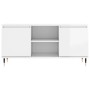 Mueble de TV madera de ingeniería blanco brillo 104x35x50 cm de vidaXL, Muebles TV - Ref: Foro24-827006, Precio: 64,99 €, Des...