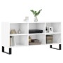 Mueble de TV madera de ingeniería blanco brillo 103,5x30x50 cm de vidaXL, Muebles TV - Ref: Foro24-826998, Precio: 65,99 €, D...