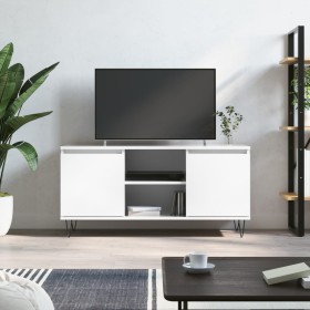 Glossy white engineered wood TV cabinet 104x35x50 cm by vidaXL, TV Furniture - Ref: Foro24-827014, Price: 56,99 €, Discount: %