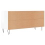 Hochglanzweißer TV-Schrank aus Holzwerkstoff, 104 x 35 x 50 cm von vidaXL, TV-Möbel - Ref: Foro24-827014, Preis: 56,99 €, Rab...