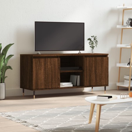 Mueble de TV madera de ingeniería marrón roble 104x35x50 cm de vidaXL, Muebles TV - Ref: Foro24-827011, Precio: 79,73 €, Desc...