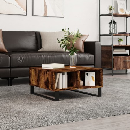 Smoked oak engineered wood coffee table 60x60x30 cm by vidaXL, Coffee table - Ref: Foro24-827049, Price: 51,75 €, Discount: %