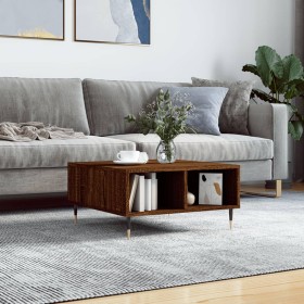 Brown oak engineered wood coffee table 60x60x30 cm by vidaXL, Coffee table - Ref: Foro24-827035, Price: 53,99 €, Discount: %