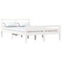 White solid wood bed frame 140x200 cm by vidaXL, Beds and slatted bases - Ref: Foro24-814820, Price: 117,13 €, Discount: %