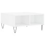 Glossy white engineered wood coffee table 60x60x30 cm by vidaXL, Coffee table - Ref: Foro24-827038, Price: 45,99 €, Discount: %