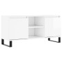 Glossy white engineered wood TV cabinet 104x35x50 cm by vidaXL, TV Furniture - Ref: Foro24-827022, Price: 73,34 €, Discount: %