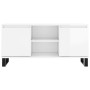 Mueble de TV madera de ingeniería blanco brillo 104x35x50 cm de vidaXL, Muebles TV - Ref: Foro24-827022, Precio: 73,34 €, Des...