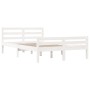 White solid wood bed frame 140x200 cm by vidaXL, Beds and slatted bases - Ref: Foro24-814820, Price: 117,13 €, Discount: %