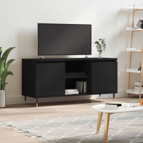 Black engineered wood TV cabinet 104x35x50 cm by vidaXL, TV Furniture - Ref: Foro24-827005, Price: 75,99 €, Discount: %