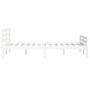 White solid wood bed frame 140x200 cm by vidaXL, Beds and slatted bases - Ref: Foro24-814820, Price: 117,13 €, Discount: %