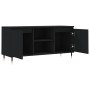 Black engineered wood TV cabinet 104x35x50 cm by vidaXL, TV Furniture - Ref: Foro24-827005, Price: 75,06 €, Discount: %