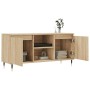 Mueble de TV madera de ingeniería roble Sonoma 104x35x50 cm de vidaXL, Muebles TV - Ref: Foro24-827007, Precio: 58,53 €, Desc...