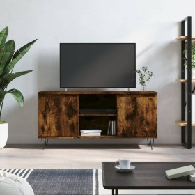 Mueble de TV madera de ingeniería roble ahumado 104x35x50 cm de vidaXL, Muebles TV - Ref: Foro24-827017, Precio: 63,99 €, Des...