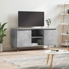 Concrete gray engineered wood TV cabinet 104x35x50 cm by vidaXL, TV Furniture - Ref: Foro24-827008, Price: 62,99 €, Discount: %