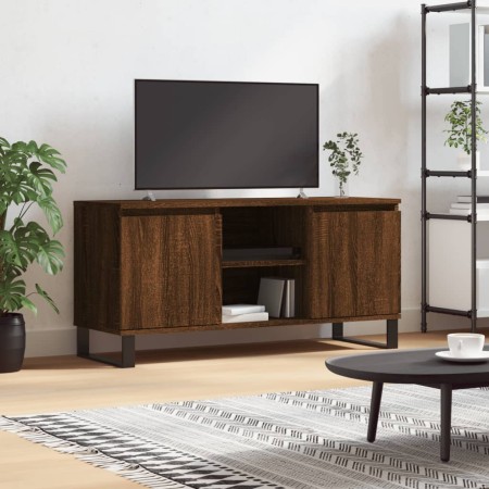 Oak brown engineered wood TV cabinet 104x35x50 cm by vidaXL, TV Furniture - Ref: Foro24-827027, Price: 76,65 €, Discount: %