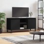 Black engineered wood TV cabinet 104x35x50 cm by vidaXL, TV Furniture - Ref: Foro24-827021, Price: 70,87 €, Discount: %