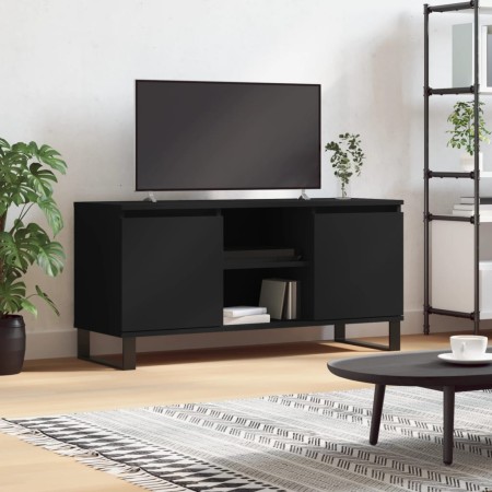 Mueble de TV madera de ingeniería negro 104x35x50 cm de vidaXL, Muebles TV - Ref: Foro24-827021, Precio: 70,87 €, Descuento: %