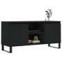 Black engineered wood TV cabinet 104x35x50 cm by vidaXL, TV Furniture - Ref: Foro24-827021, Price: 70,87 €, Discount: %