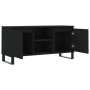 Black engineered wood TV cabinet 104x35x50 cm by vidaXL, TV Furniture - Ref: Foro24-827021, Price: 70,87 €, Discount: %