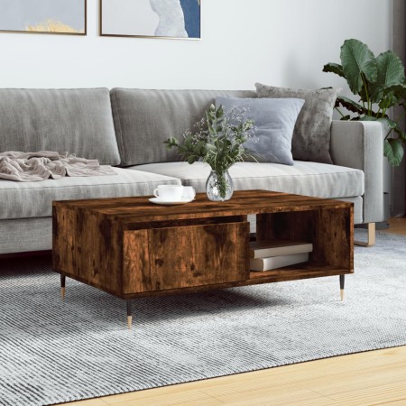 Smoked oak engineered wood coffee table 90x60x35 cm by vidaXL, Coffee table - Ref: Foro24-827057, Price: 71,64 €, Discount: %