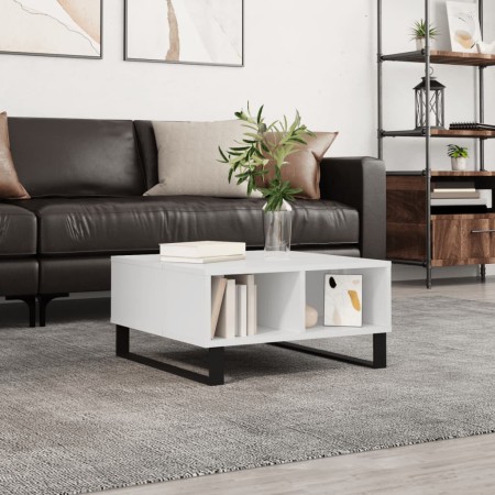 Glossy white engineered wood coffee table 60x60x30 cm by vidaXL, Coffee table - Ref: Foro24-827046, Price: 56,49 €, Discount: %