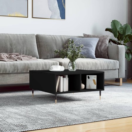 Black engineered wood coffee table 60x60x30 cm by vidaXL, Coffee table - Ref: Foro24-827029, Price: 46,50 €, Discount: %