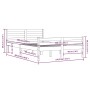 Estructura de cama madera maciza marrón miel 140x200 cm de vidaXL, Camas y somieres - Ref: Foro24-814822, Precio: 138,99 €, D...