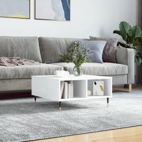 Engineered wood glossy white coffee table 60x60x30 cm by vidaXL, Coffee table - Ref: Foro24-827030, Price: 46,48 €, Discount: %